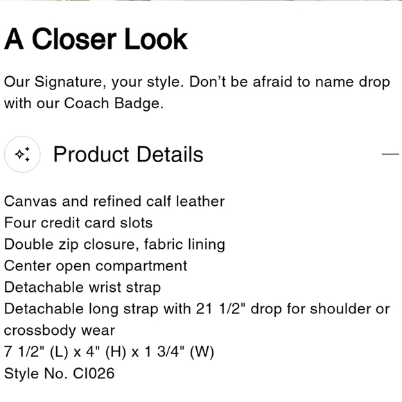 🔹️Rare🔹️🆕️ Coach Canvas Kira Crossbody Bag/ Wristlet NWT SOLD OUT!!! - Picture 10 of 11